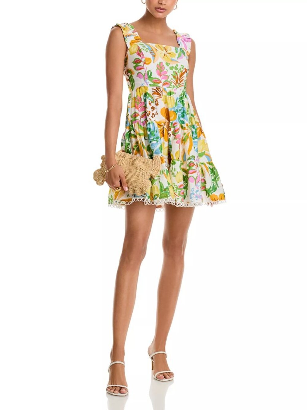 AQUA Tropical Mini Dress, Size S